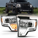 ANZO 2009-2013 Ford F-150 Projector Light Bar G4 Switchback H.L. Chrome Amber-1
