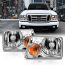 ANZO 2001-2011 Ford Ranger Crystal Headlight Chrome-1