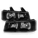 ANZO 2003-2017 Chevy Express Crystal Headlight Black-1