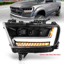 ANZO 2019-2020 Dodge Ram 1500  LED Projector Headlights Plank Style w/ Sequential Black (Driver)-1
