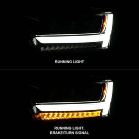 ANZO 2019-2020 Dodge Ram 1500  LED Projector Headlights Plank Style w/ Sequential Black (Driver) - 0