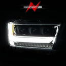 ANZO 19-20 Dodge Ram 1500 Tradesman LED Projector Headlights Plank Style w/Sequential Black (Pass.)-3