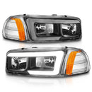 Anzo 99-17 GMC Sierra/Denali Headlights Black Amber (w/C Light Bars)-1
