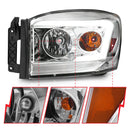 Anzo 06-09 Dodge RAM 1500/2500/3500 Headlights Chrome Housing/Clear Lens (w/ Light Bars)-2