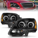 ANZO 2007-2012 GMC Acadia Projector Headlights Balck Housing-1