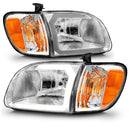 ANZO 00-04 Toyota Tundra (Reg/Acc Cab Only) Crystal Headlights w/Lgt Bar Chrome w/Corner Lights 2pc-1