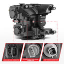 FORD F-150 18-20 Z-SERIES FULL LED PLANK PROJECTOR HEADLIGHTS BLACK W/ INITIATION FEATURE (FACTORY HALOGEN MODEL ONLY)-3