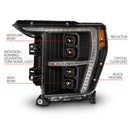ANZO 21-23 Ford F-150 (w/Factory Halogen) Z-Series Full LED Proj Headlights - Driver Side ONLY-2