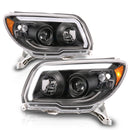 ANZO 06-09 Toyota 4 Runner Projector Headlights Plank Style - Black-1