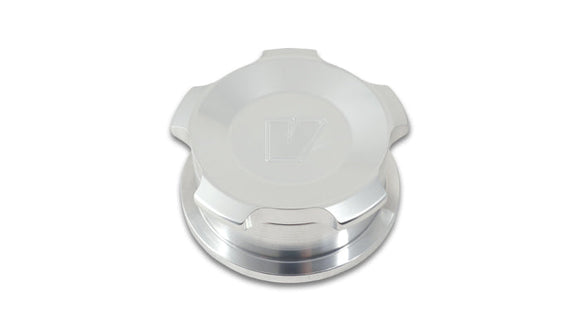 Vibrant 2.75in OD Aluminum Weld Bungs w/ Polished Aluminum Threaded Cap (incl. O-Ring)