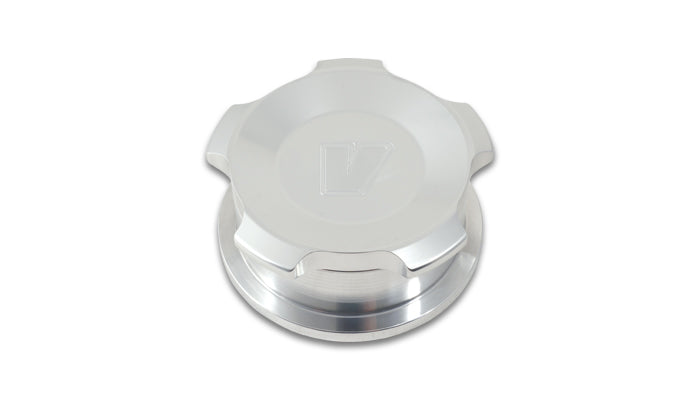 Vibrant 2.75in OD Aluminum Weld Bungs w/ Polished Aluminum Threaded Cap (incl. O-Ring)