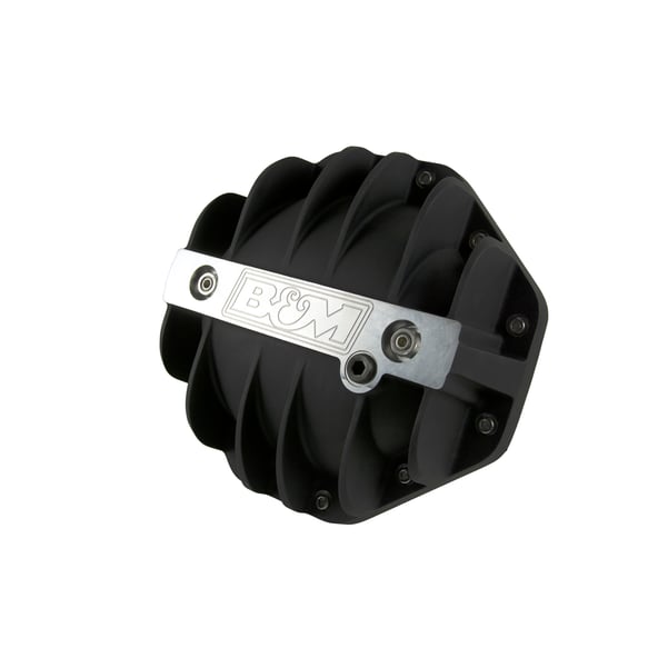 B&M DIFF COVER-BLACK. CHRYSLER 9.25 CAST AL
