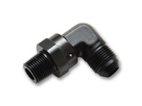 Vibrant -8AN to 1/4in NPT Male Swivel 90 Degree Adapter Fitting