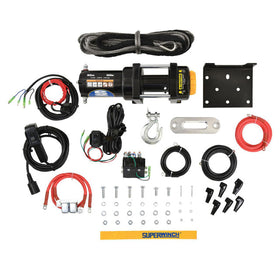 Superwinch 4000 LBS 12V DC 3/16in x 50ft Synthetic Rope LT4000 Winch - 0