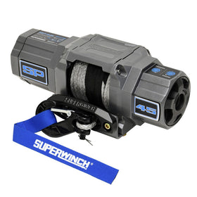 Superwinch 4500 LBS 12V DC 1/4in x 40ft Synthetic Rope Hawse Fairlead SP 45SR Winch - 0