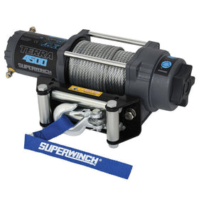 Superwinch 4500 LBS 12V DC 15/64in x 50ft Steel Rope Terra 4500 Winch - Gray Wrinkle - 0