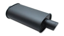 Vibrant StreetPower FLAT BLACK Oval Muffler with Single 3in Outlet - 3in inlet I.D.-1