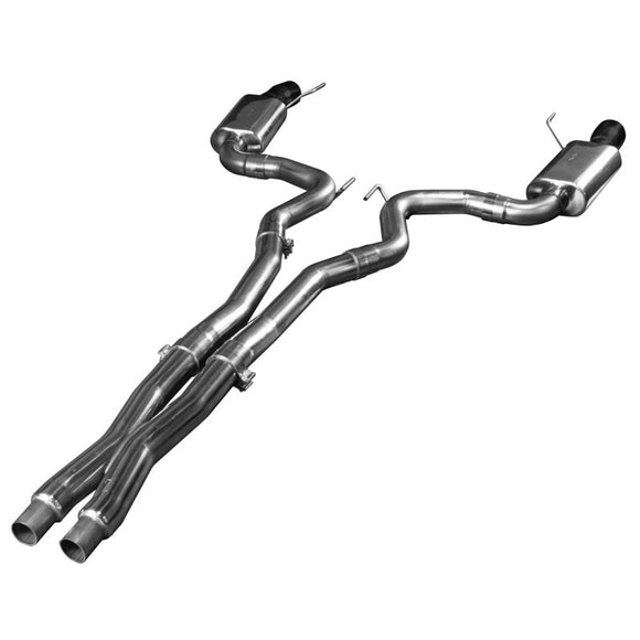 Kooks 3" Cat-Back (X-Pipe) w/Black Tips. 2015-2017 Mustang GT 5.0L. Connects to OEM.