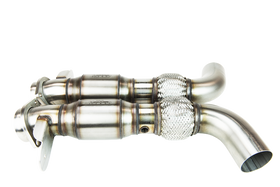 Kooks 3" x 2-3/4" SS Catted X-Pipe. 2015-2020 Shelby GT350. Retains OEM Mufflers. - 0