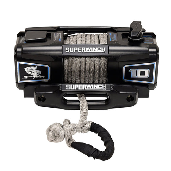 Scorpion 10000lb 12V DC Winch with Synthetic Rope Black - 1155401