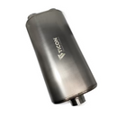 Ticon Industries 17in Overall Length 3in Oval Titanium Muffler - 3in Center In/2.5in Dual Outlet-1