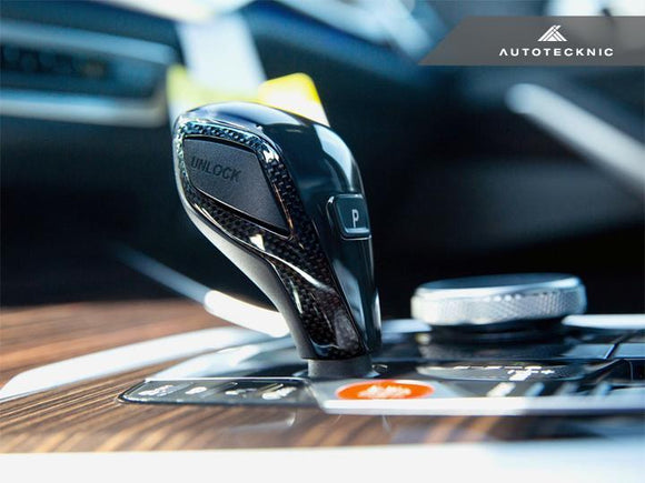 AutoTecknic Carbon Fiber Gear Selector Side Trims | BMW G1X 8-Series