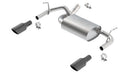 Borla 12-16 Jeep Wrangler 3.6AT/MT 4WD 2+4DR S/ SQ /RL/AC SR 2.5in, 2in Tip 3.5 sqx8 Black Chrome-1