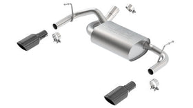 Borla 12-16 Jeep Wrangler 3.6AT/MT 4WD 2+4DR S/ SQ /RL/AC SR 2.5in, 2in Tip 3.5 sqx8 Black Chrome