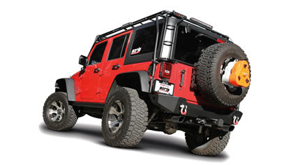 Borla 12-16 Jeep Wrangler 3.6AT/MT 4WD 2+4DR S/ SQ /RL/AC SR 2.5in, 2in Tip 3.5 sqx8 Black Chrome