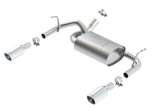 Borla 12-14 Jeep Wrangler JK 2Dr & 4Dr Rear Section ATAK Single Sqaure Rolled Angle-Cut Exit Exhaust
