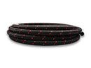 Vibrant -8 AN Two-Tone Black/Red Nylon Braided Flex Hose (2 foot roll)-1