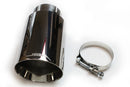 JBA 2.5in x 4.5in x 8 1/4in Double Wall Polished Chrome Tip - Clamp On-1