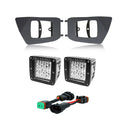 Cali Raised 2012-2015 Toyota Tacoma Fog Light Pod Replacements Brackets Kit - W/ 3X2 18 Amber Pods-1