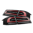 AlphaRex 12-21 Tesla Model S LUXX-Series LED Tail Lights - Black/Red-1