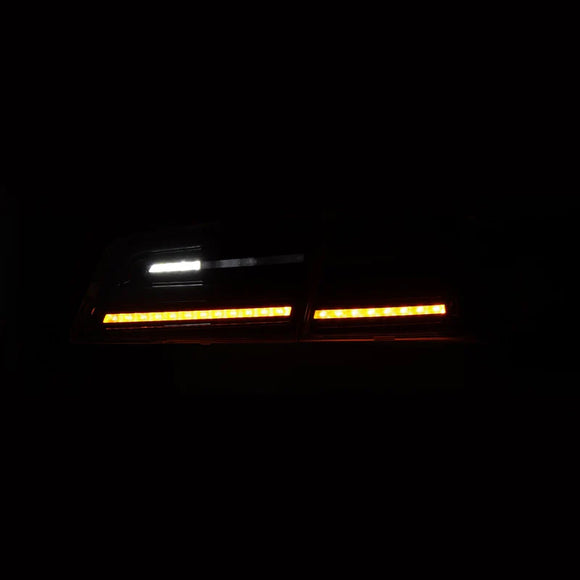 AlphaRex 12-21 Tesla Model S LUXX-Series LED Tail Lights - Black/Red