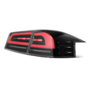 AlphaRex 12-21 Tesla Model S LUXX-Series LED Tail Lights - Black/Red-2