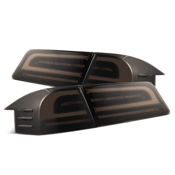 AlphaRex 12-21 Tesla Model S LUXX-Series LED Tail Lights - Black