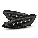 AlphaRex 12-21 Tesla Model S NOVA LED Proj Headlights Alpha-Black w/Actv Light & Seq.Sig / SB DRL-1