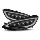 AlphaRex 12-21 Tesla Model S NOVA-Series LED Proj Headlights Blk w/Activtn Light & Seq.Sig / SB DRL-1