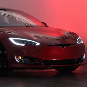 AlphaRex 12-21 Tesla Model S NOVA-Series LED Proj Headlights Blk w/Activtn Light & Seq.Sig / SB DRL - 0