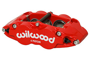 Wilwood Caliper Forged Narrow Superlite L/H FNSL6R-DS Dust Seal 1.62/1.12 1.10in Rotor Width - Red