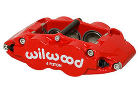 WILWOOD Caliper-FNSL6R-Dust Seal-RH - Red 1.62/1.12/1.12" Pistons, 1.25" Disc