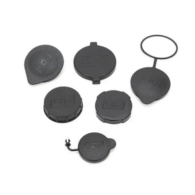 Grimmspeed Engine Bay Reservoir Cap Set Black For Subaru 02-21 WRX/STI/FXT/OBXT/