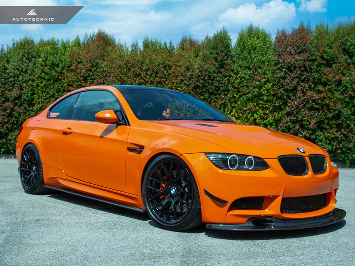 AutoTecknic E9X M3 Dry Carbon Front Bumper Canard Set - 0