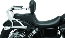 Kuryakyn Fixed Mounts Multi-Purpose Driver/Passenger Backrest 06-17 Dyna Models Chr (No Mount)