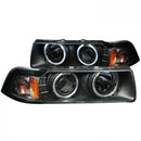 ANZO 1992-1998 BMW 3 Series E36 Projector Headlights w/ Halo Black (CCFL) G2-1
