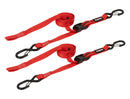 SpeedStrap 1In x 10Ft CAM-Lock Tie Down w/ Snap FtSFt Hooks (2 Pack) - Red-1