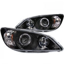 ANZO 2004-2005 Honda Civic Projector Headlights w/ Halo Black-1