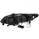 ANZO 2006-2011 Honda Civic Projector Headlights w/ Halo Black (CCFL)-2