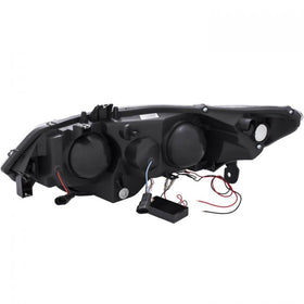 ANZO 2006-2011 Honda Civic Projector Headlights w/ Halo Black (CCFL) - 0